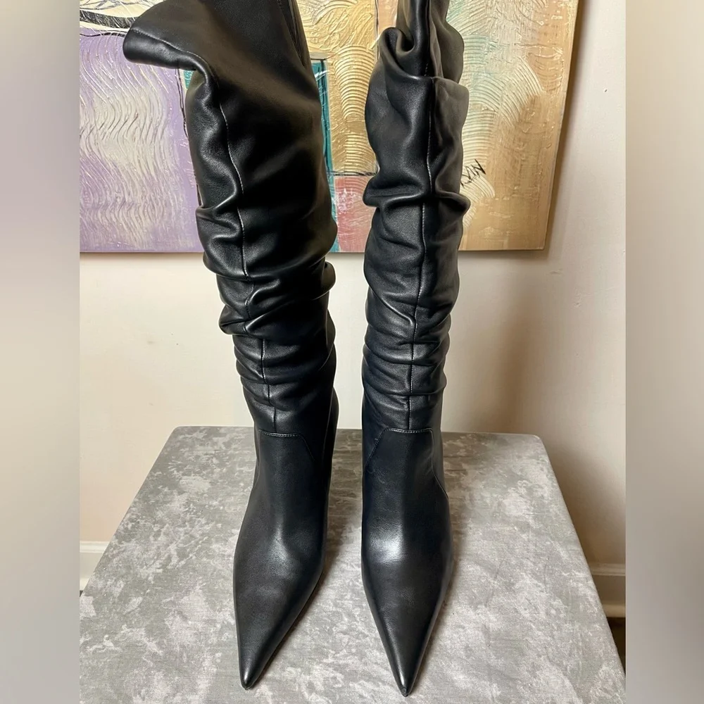 Brand New Luna Michael Kors Black Leather Women's Boots 10M